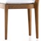 Tina Modern Classic White Upholstered Natural Teak Rattan Outdoor Dining Side Chair