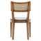 Tina Modern Classic White Upholstered Natural Teak Rattan Outdoor Dining Side Chair