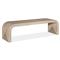 Atkinson Modern Classic Brown Wood Curved Entryway Bench