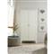 Noelle Modern Classic White Maple Wood 2 Door Wardrobe