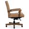 Ronan Mid Century Modern Brown Leather Upholstered Nailhead Trim Office Chair