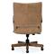 Ronan Mid Century Modern Brown Leather Upholstered Nailhead Trim Office Chair