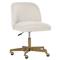 Newark Modern Classic Cream Upholstered Gold Office Chair