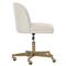 Newark Modern Classic Cream Upholstered Gold Office Chair