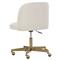 Newark Modern Classic Cream Upholstered Gold Office Chair