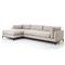 Allison Modern Classic Grey Upholstered 2 Piece Sectional - Left Arm Facing