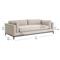 Allison Modern Classic Light Grey Upholstered Sofa - 91&quot;W
