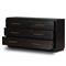 Dorwin Industrial Loft Espresso Brown Acacia Wood 6 Drawer Dresser