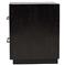 Dorwin Industrial Loft Burnished Black Acacia Wood 2 Drawer Nightstand