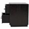 Dorwin Industrial Loft Burnished Black Acacia Wood 2 Drawer Nightstand