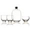 Malt Modern Classic Clear Crystal Decanter 4 Piece Gift Set