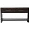Dorwin Industrial Loft Espresso Brown Acacia Wood 2 Drawer Console Table