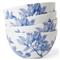 Arbor Coastal Beach Blue Porcelain Tall Cereal Bowl