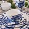Arcadia Coastal Beach Blue Porcelain Canape Plate - Set of 4