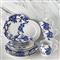 Arcadia Coastal Beach Blue Porcelain Canape Plate - Set of 4