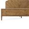 Ayra French Country Brown Wood Herringbone Bed - King