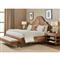 Ayra French Country Brown Wood Herringbone Bed - King