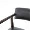 Pia Rustic Lodge Ebony Black Upholstered Leather Dark Brown Oak Counter Stool