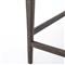 Pia Rustic Lodge Ebony Black Upholstered Leather Dark Brown Oak Counter Stool