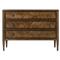 Ayra Dusk Brown Herringbone Oak Wood 3 Drawer Bachelor Chest