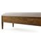 Ayra Grey Upholstered Dusk Brown Herringbone Oak Wood Bench