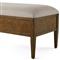 Ayra Grey Upholstered Dusk Brown Herringbone Oak Wood Bench
