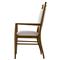 Ayra Grey Upholstered Back Dusk Brown Oak Dining Arm Chair