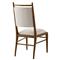 Ayra Grey Upholstered Back Dusk Brown Oak Dining Side Chair