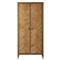 Ayra Mid Century Dawn Brown Herringbone Oak Wood Wardrobe