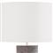 Andres Modern Classic Grey Hide Column Bedside Table Lamp