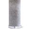 Andres Modern Classic Grey Hide Column Bedside Table Lamp