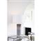 Andres Modern Classic Grey Hide Column Bedside Table Lamp