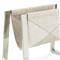 Andres Modern Polished Nickel Steel Grey Hide Magazine Rack