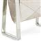 Andres Modern Polished Nickel Steel Grey Hide Magazine Rack