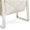 Andres Modern Polished Nickel Steel Grey Hide Magazine Rack