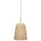 Kevin Coastal Beach Off White Mango Wood Beads Iron Chain Single Pendant