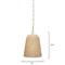 Kevin Coastal Beach Off White Mango Wood Beads Iron Chain Single Pendant