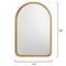 Nikko Mid Century Modern Gold Iron Arched Wall Mirror