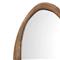 Mira Rustic Lodge Brown Mango Wood Oval Wall Mirror