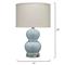 Dwayne French Country Light Blue Glass Bedside Table Lamp