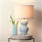 Dwayne French Country Light Blue Glass Bedside Table Lamp