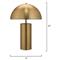 Cleave Mid Century Modern Antique Gold Metal Bedside Table Lamp
