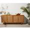 Tropica Coastal Beach Natural Brown Teak Wood Faux Rattan Outdoor Sideboard
