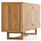 Tropica Coastal Beach Natural Brown Teak Wood Faux Rattan Outdoor Sideboard