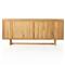 Tropica Coastal Beach Natural Brown Teak Wood Faux Rattan Outdoor Sideboard