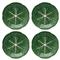 Cabbage French Green Stoneware Dessert Plates - Set of 4