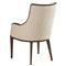 Bromley Rustic Lodge Off White Performance Brown Wood Dining Arm Chair