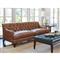 Sonoma Rustic Lodge Brown Leather Upholstered Tufted Back Sofa - 89&quot;W