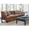 Sonoma Rustic Lodge Brown Leather Upholstered Tufted Back Sofa - 89&quot;W