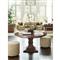 Palo Alto Rustic Lodge Brown Wood Extendable Round Dining Table - 58-80&quot;W